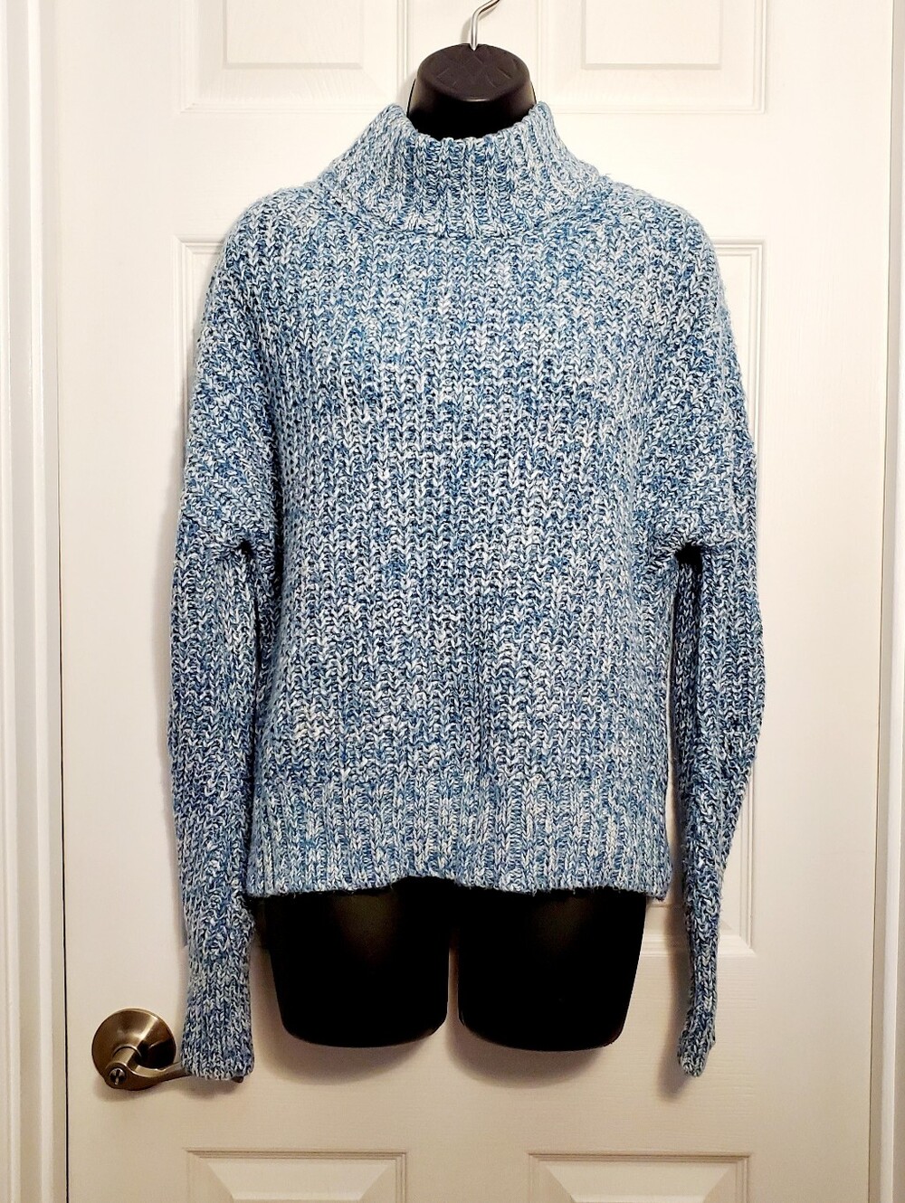 J Crew Blue Marled Sweater S